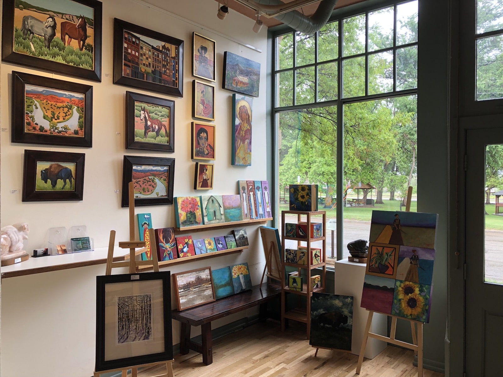 Parkside Art Gallery and Cafe Interior Art Displays La Veta CO