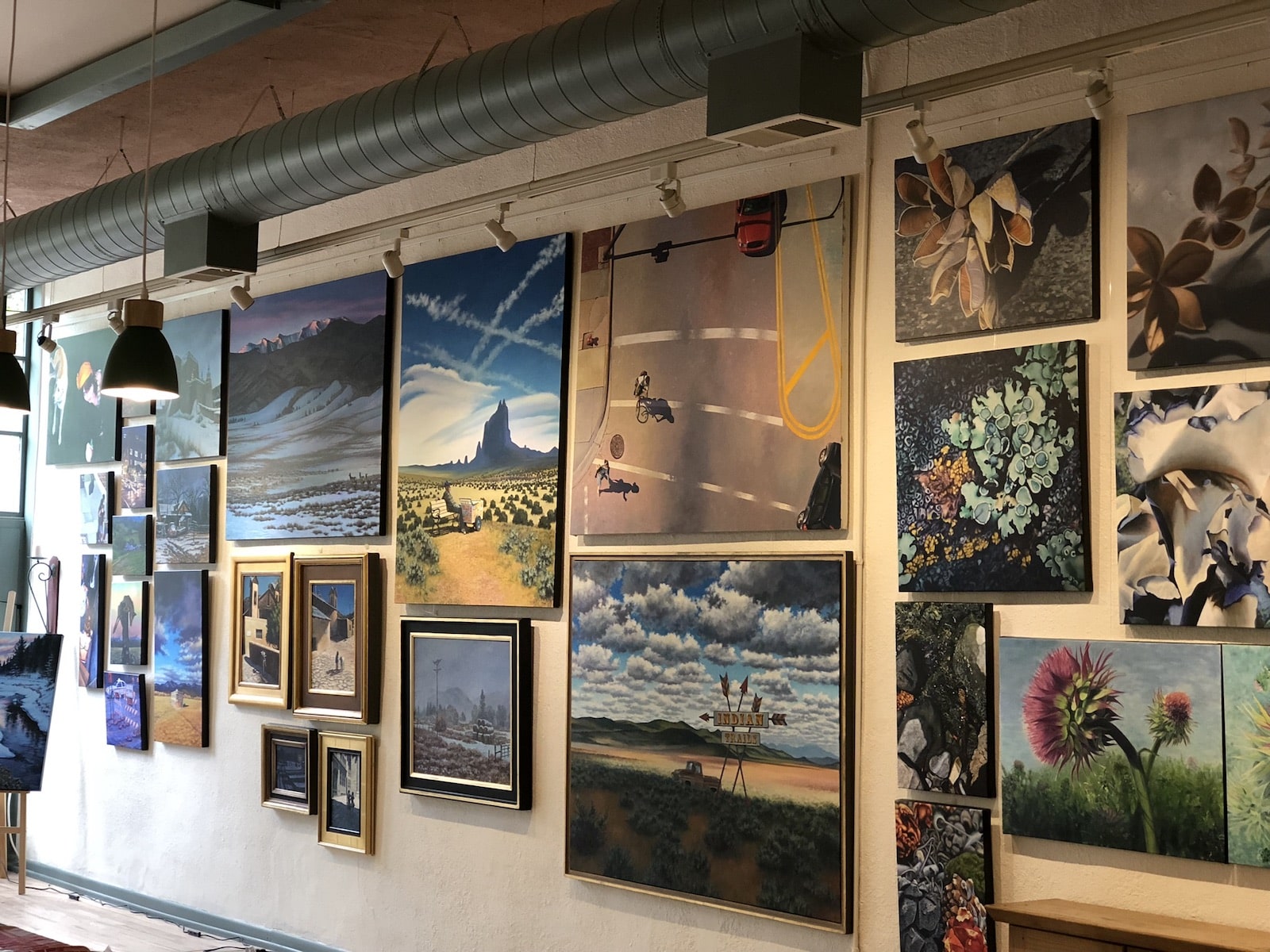 Parkside Art Gallery and Cafe Interior Art Displays La Veta CO