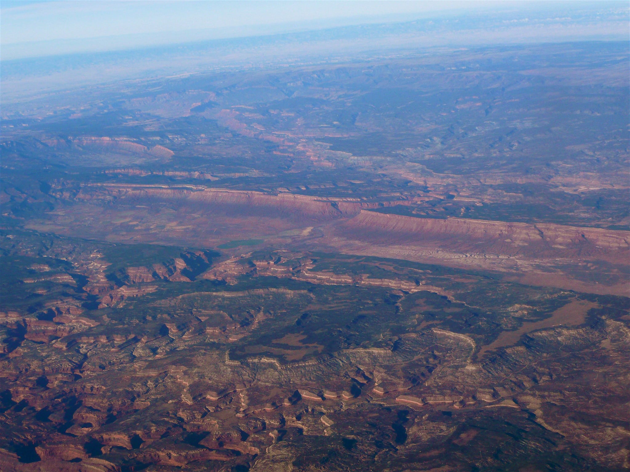 Aerial view of dry valley