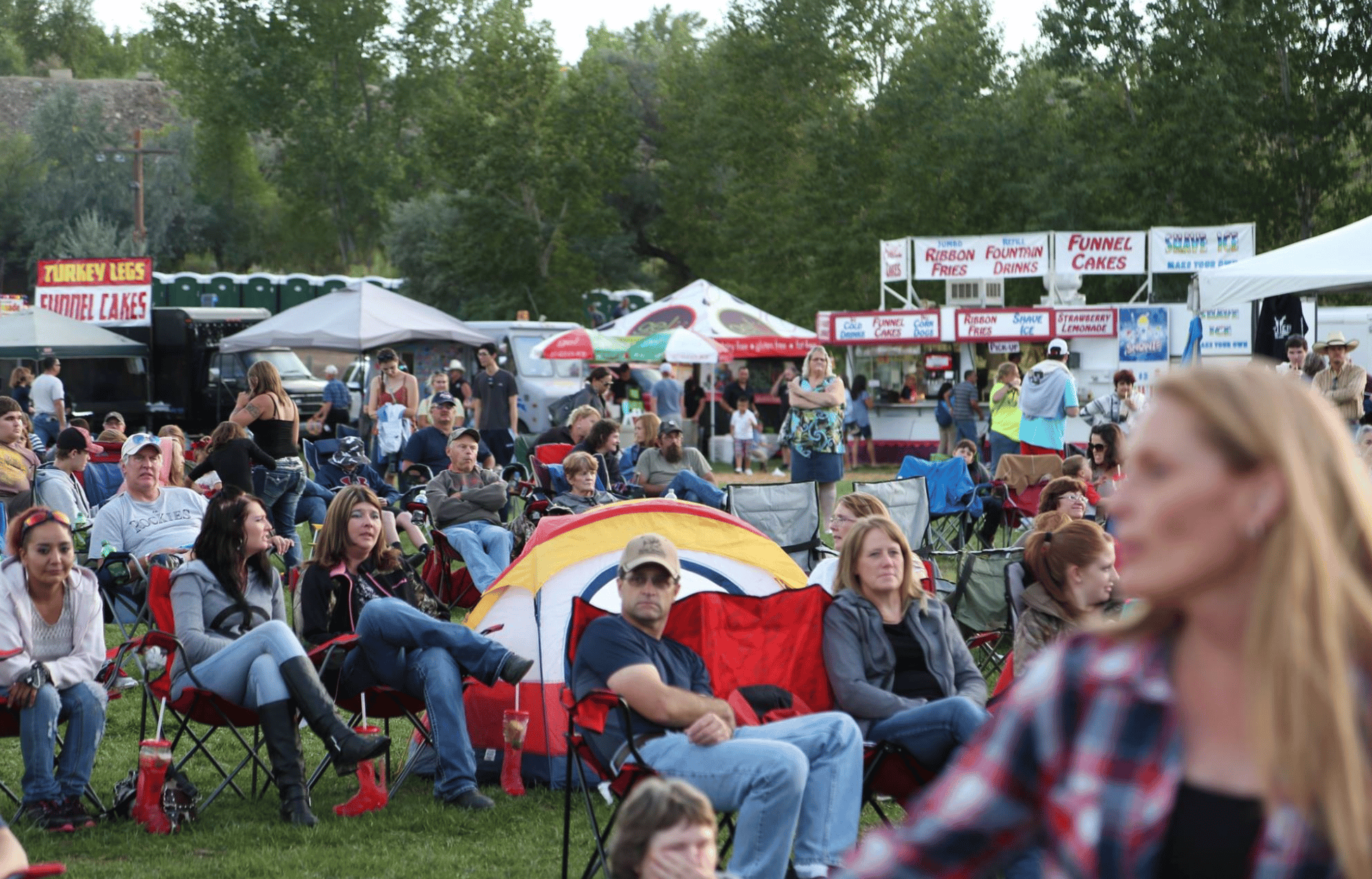 Crowd of people at a festival