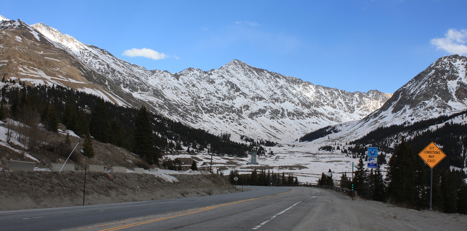 Fremont Pass CO-91 view of Mount Democrat Colorado