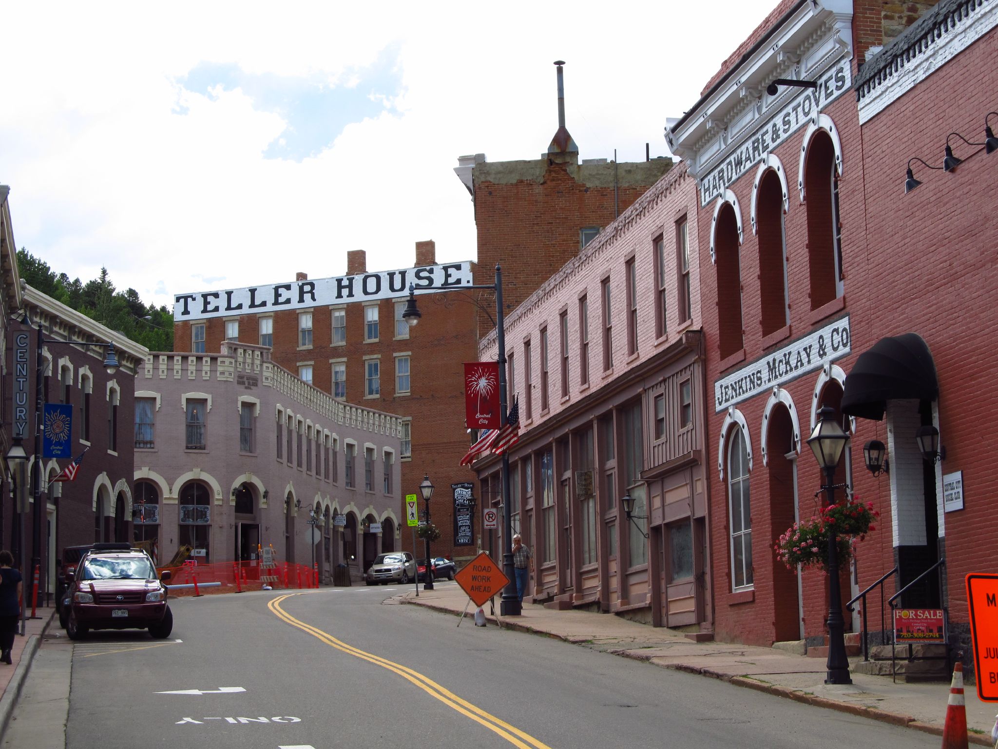 Red brick historical buildings