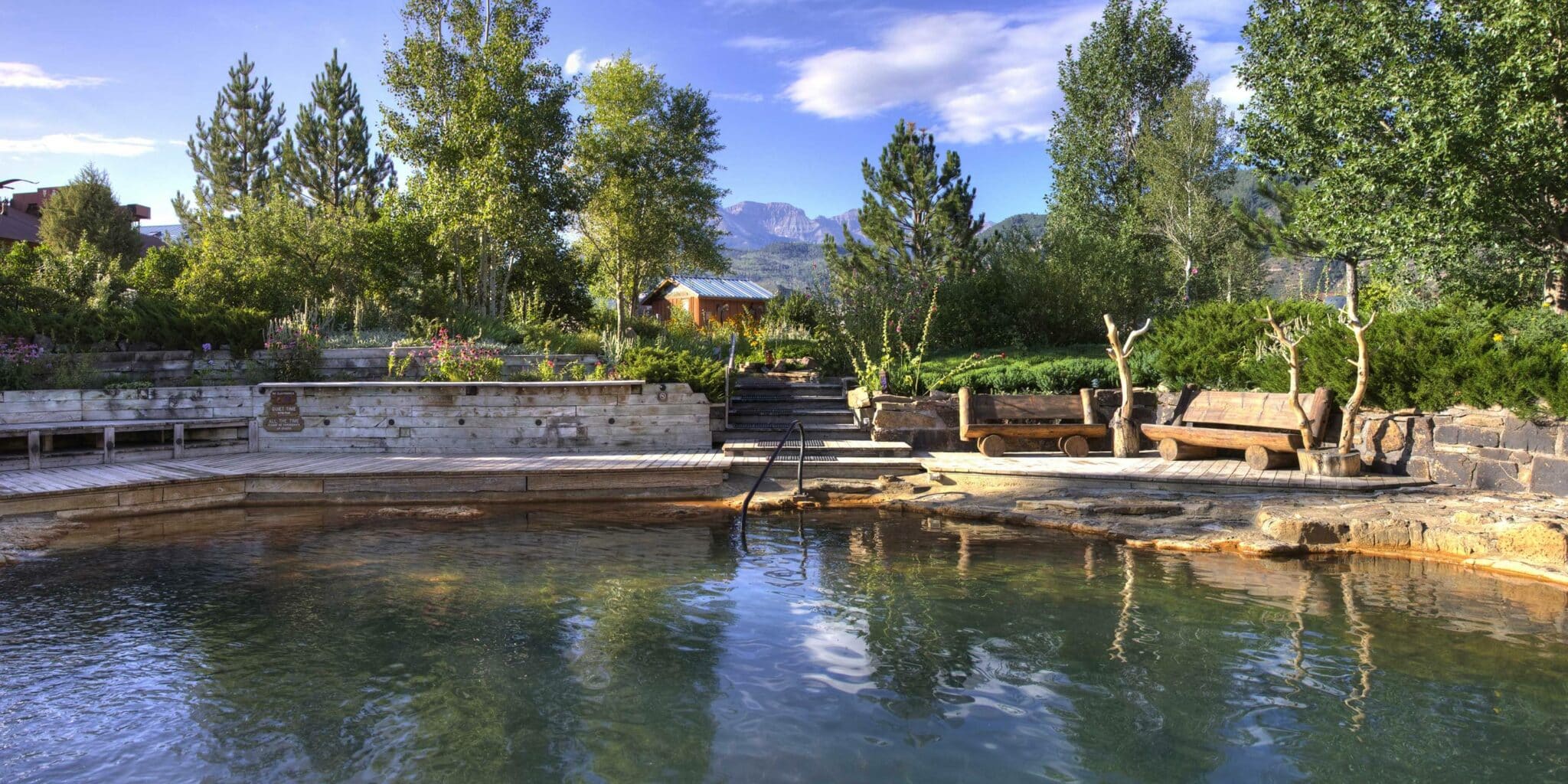 Outdoor hot spring soaking tub