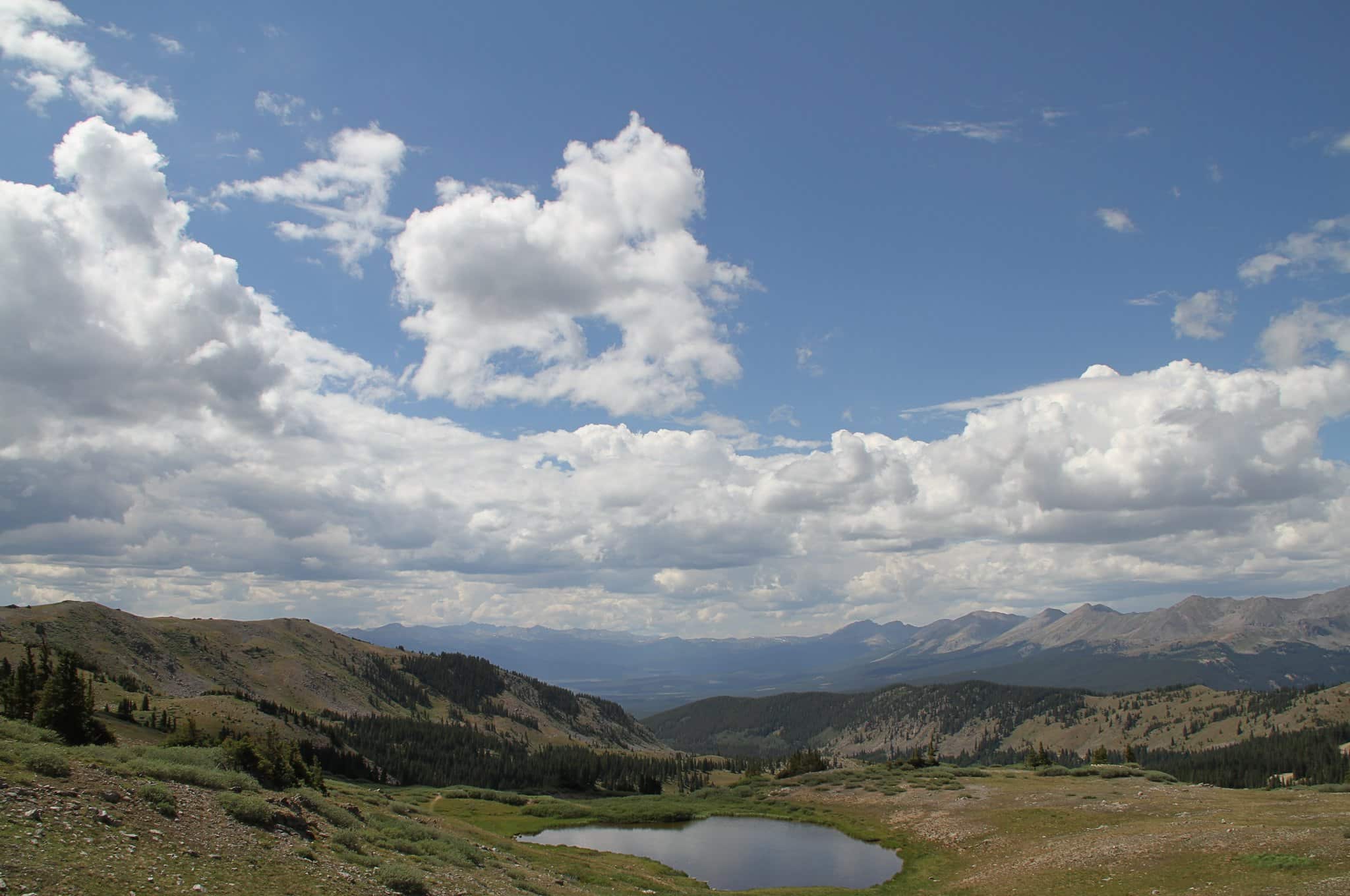 View of an alpine lake