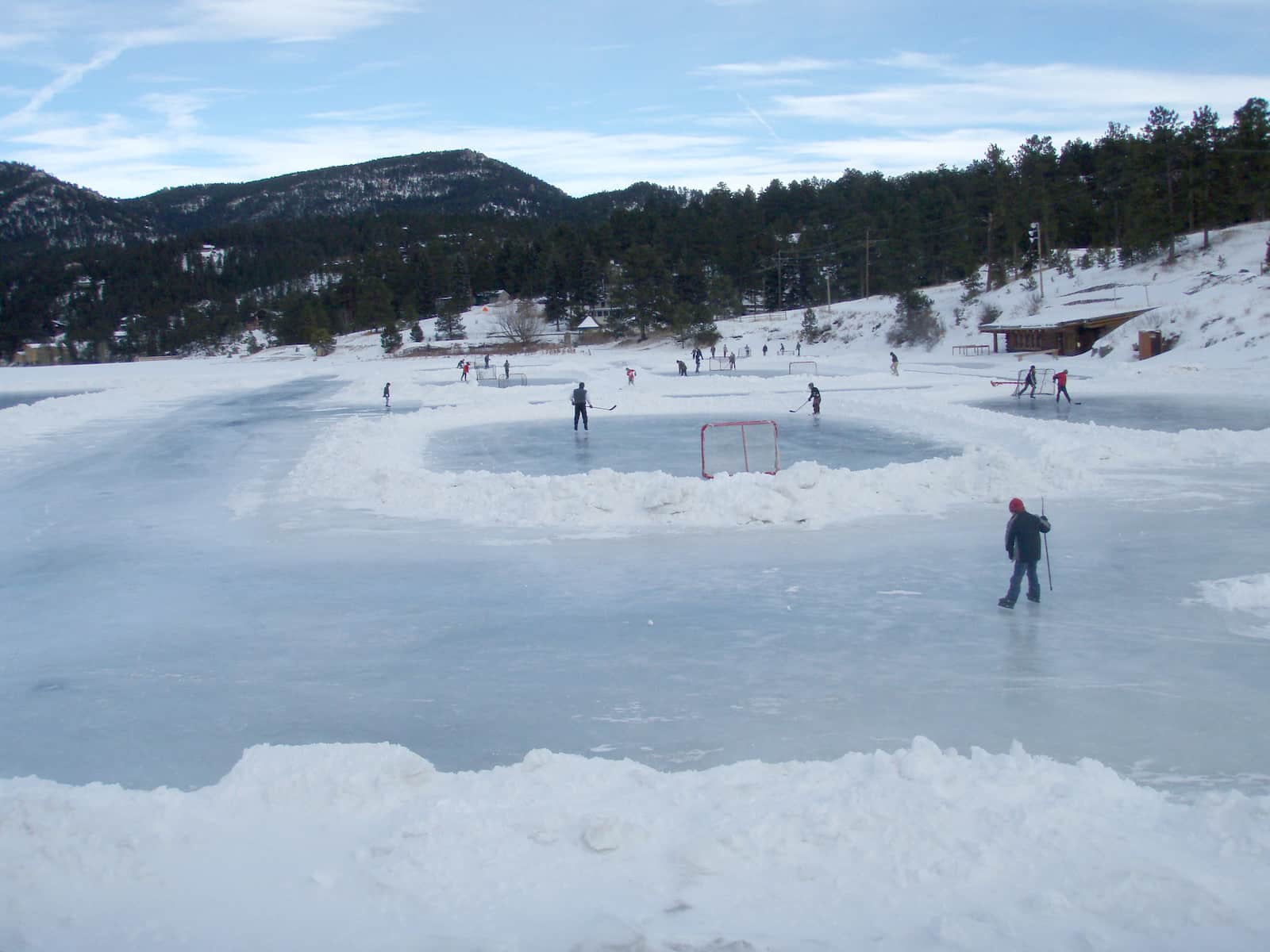 Evergreen Lake Ice Skating, Colorado