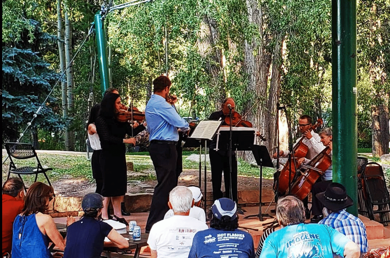 Outdoor orchestra performance