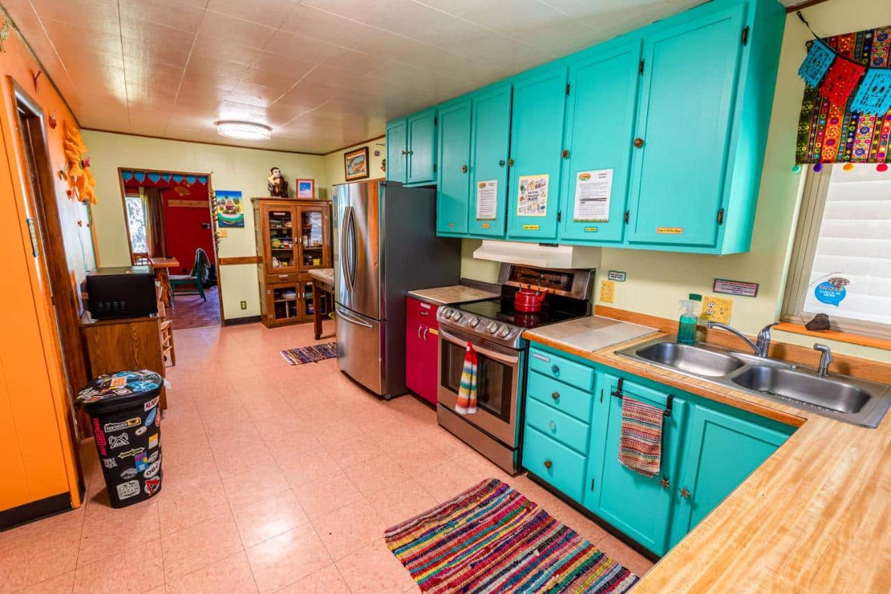 Community Kitchen at The Wanderlust Hostel in Gunnison, CO