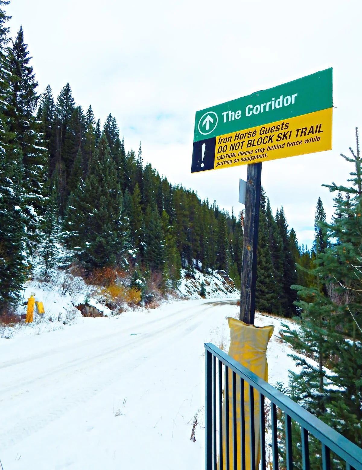 The Corridor ski trail outside Iron Horse Resort Winter Park