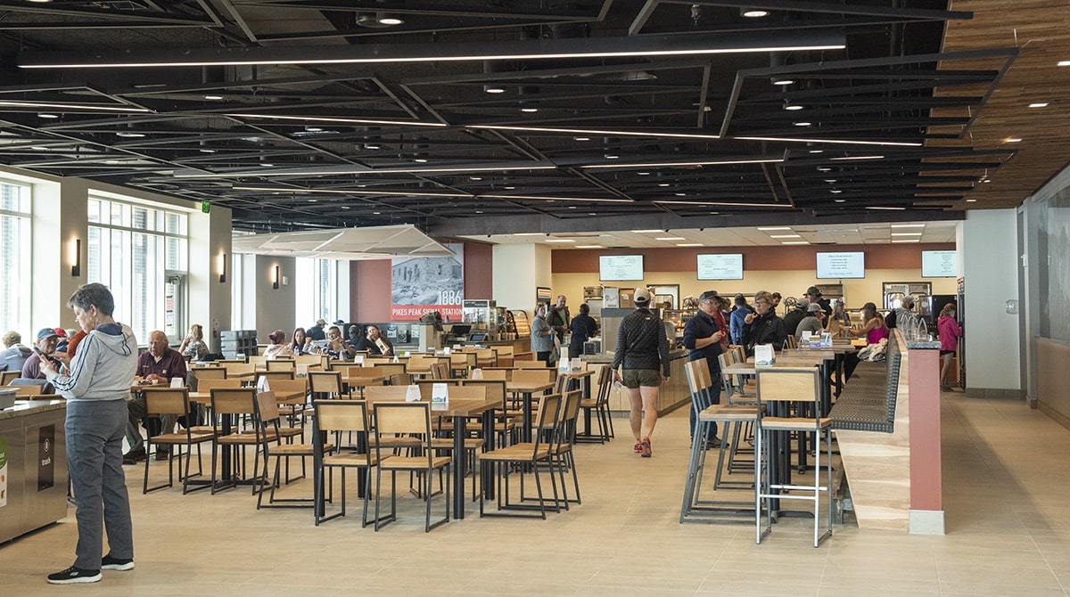 Cafeteria inside the Pike Peak Summit Visitor Center