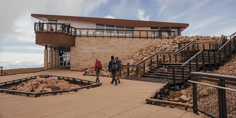 Exterior of the Pikes Peak Summit Visitor Center Colorado