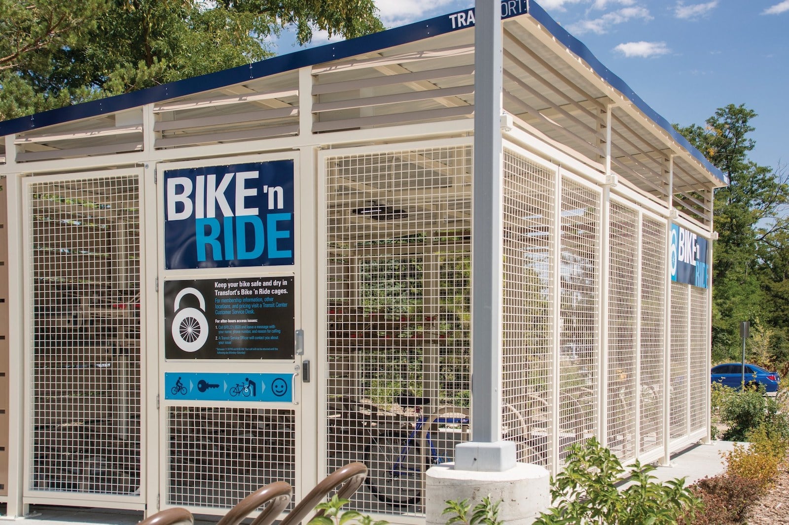 Enclosed bike storage for the Transfort Bus Fort Collins CO