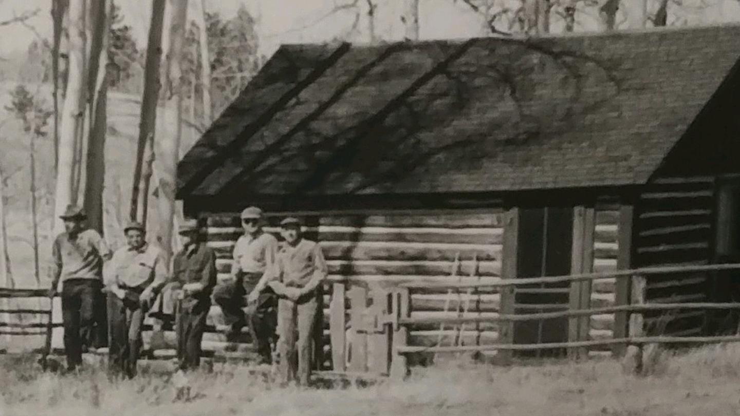 vintage image of the Bassam Guard Station in Colorado