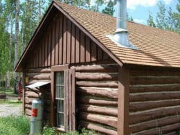 Exterior of the Bassam Guard Station in Hartsel, Colorado