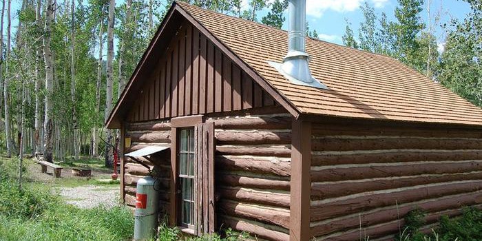 Exterior of the Bassam Guard Station in Hartsel, Colorado