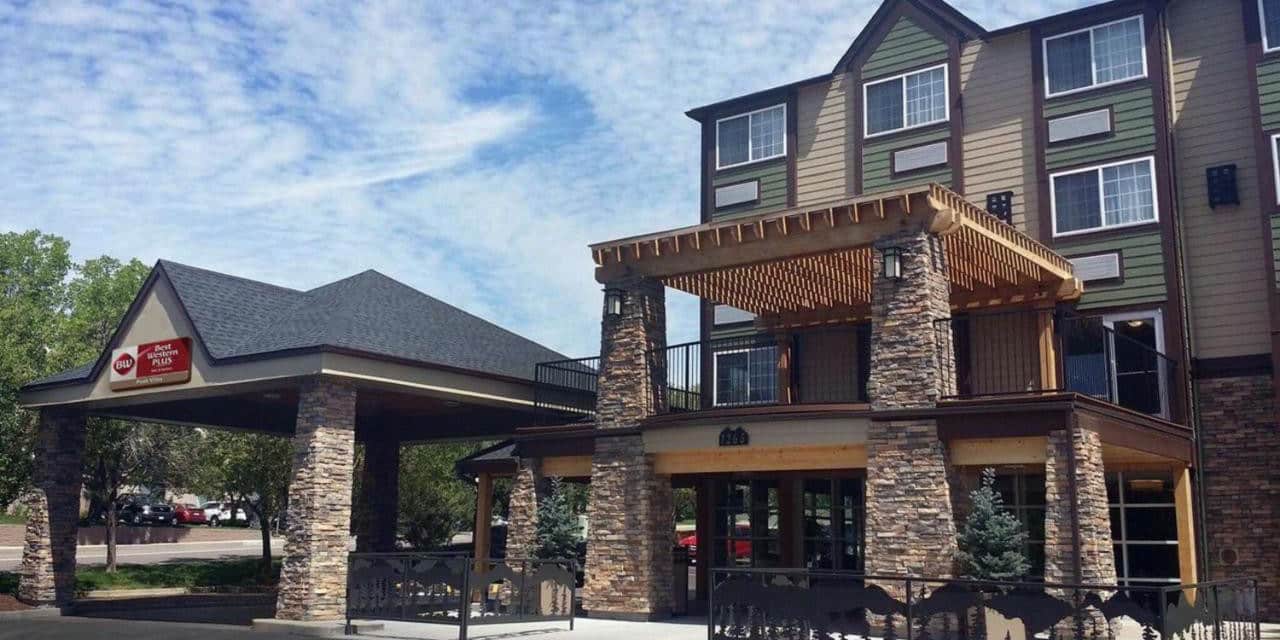 Front exterior of the Best Western Plus Peak Vista Inn & Suites in Colorado Springs