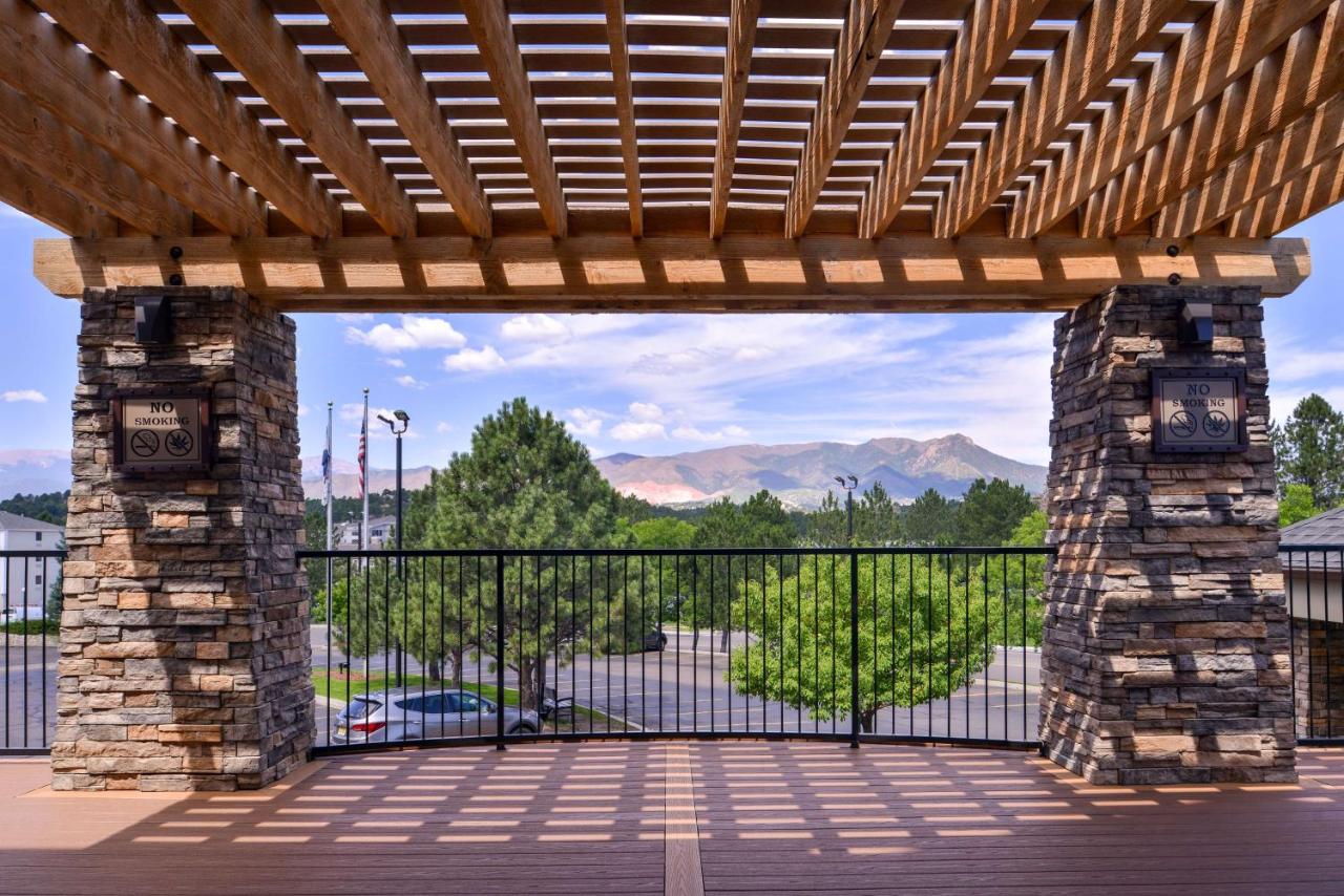 Front range Rocky Mountain views outside the Best Western Plus Peak Vista Inn & Suites in Colorado Springs