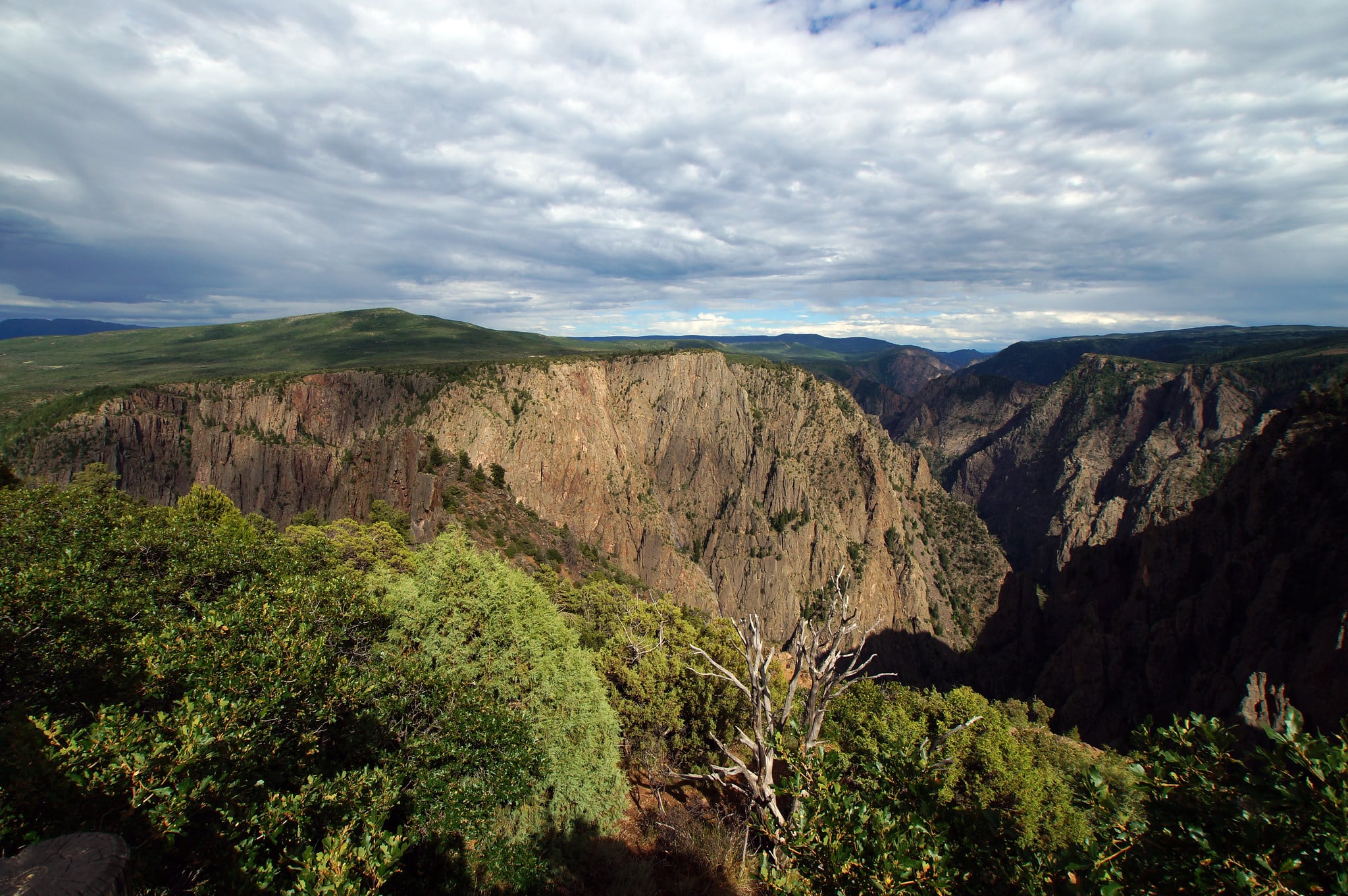 Large rock faces of the Black Canyon of the Gunnison National Park