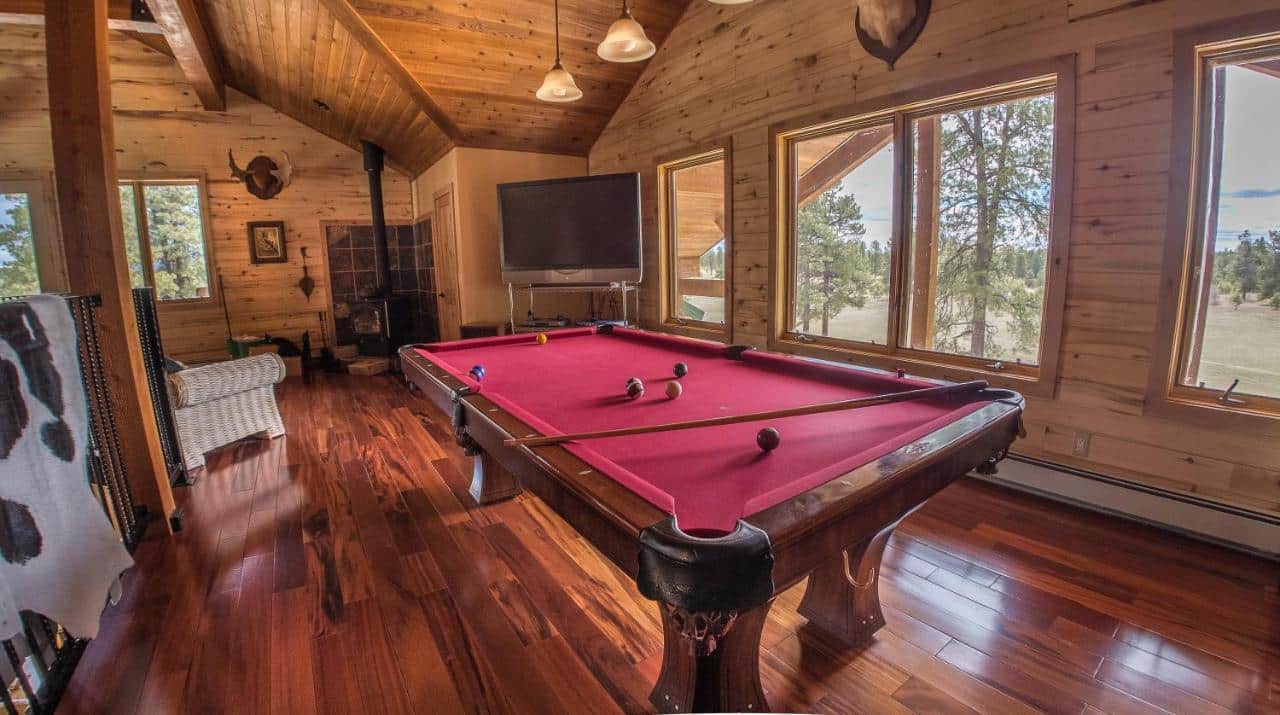 Billiards room at Elktrace Bed and Breakfast in Pagosa Springs, Colorado