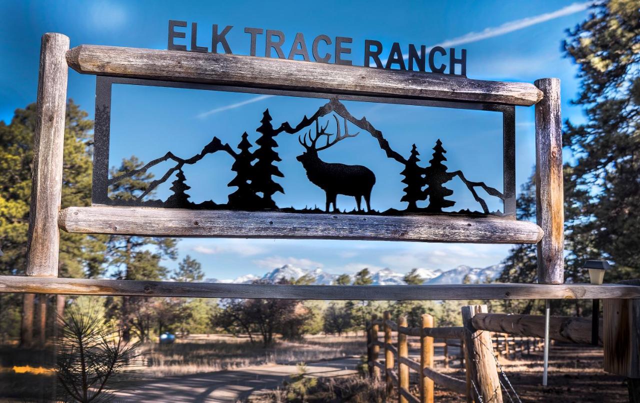 Entrance sign for Elktrace Bed and Breakfast in Pagosa Springs, Colorado