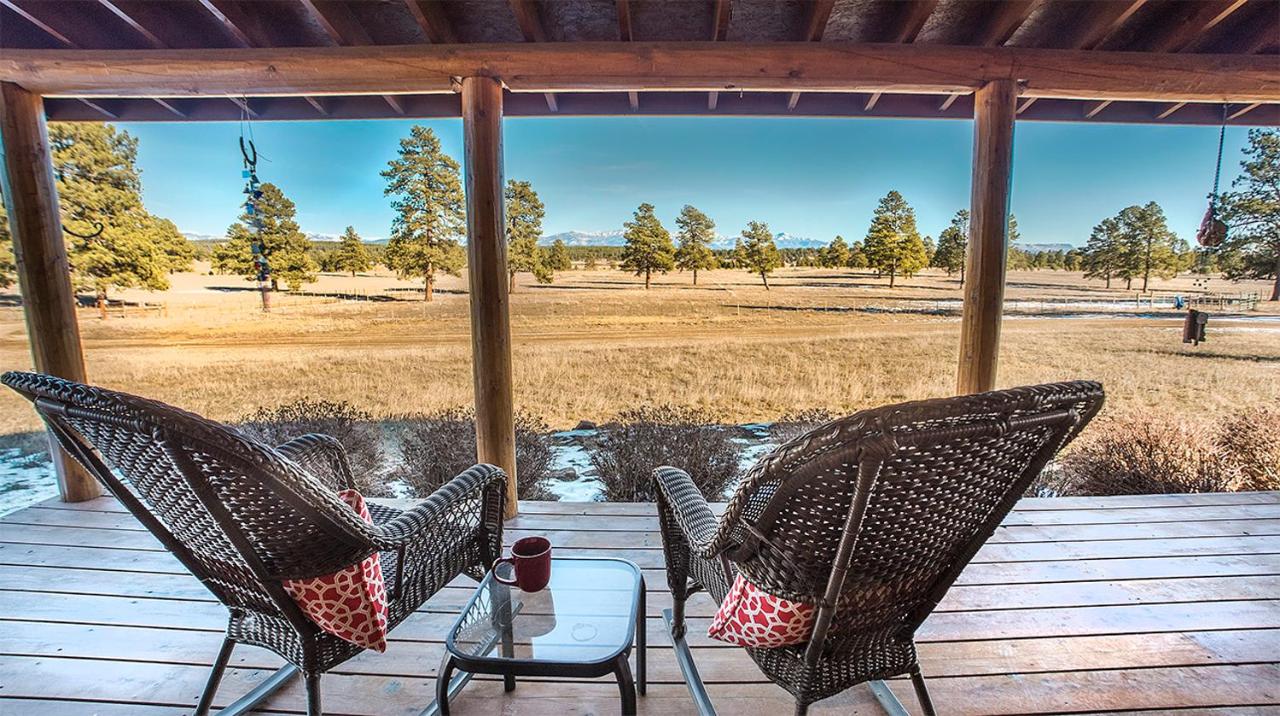 Back patio views from Elktrace Bed and Breakfast in Pagosa Springs, Colorado