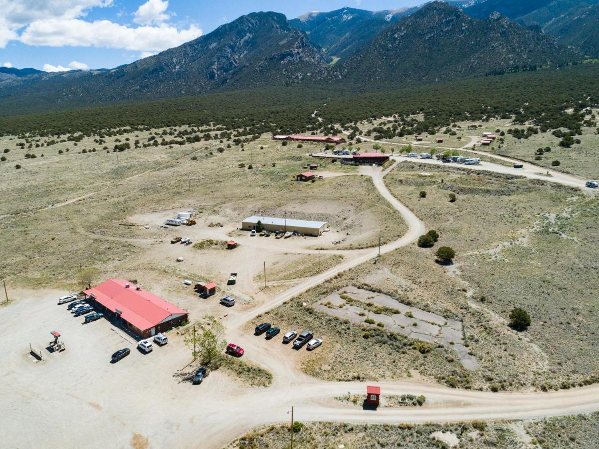 Aerial view of the Great Sand Dunes Oasis and Lodge