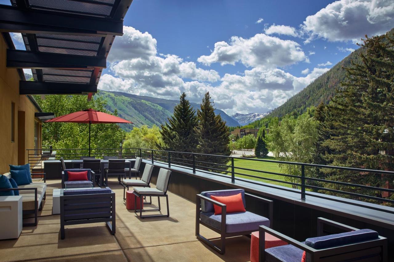 Beautiful day on the terrace at Limelight Hotel Aspen