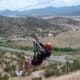 Man zipping in Canon City, Colorado with Royal Gorge Zip Line Tours