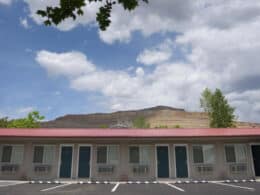 Front exterior of the Spoke and Vine Motel in Palisade, Colorado