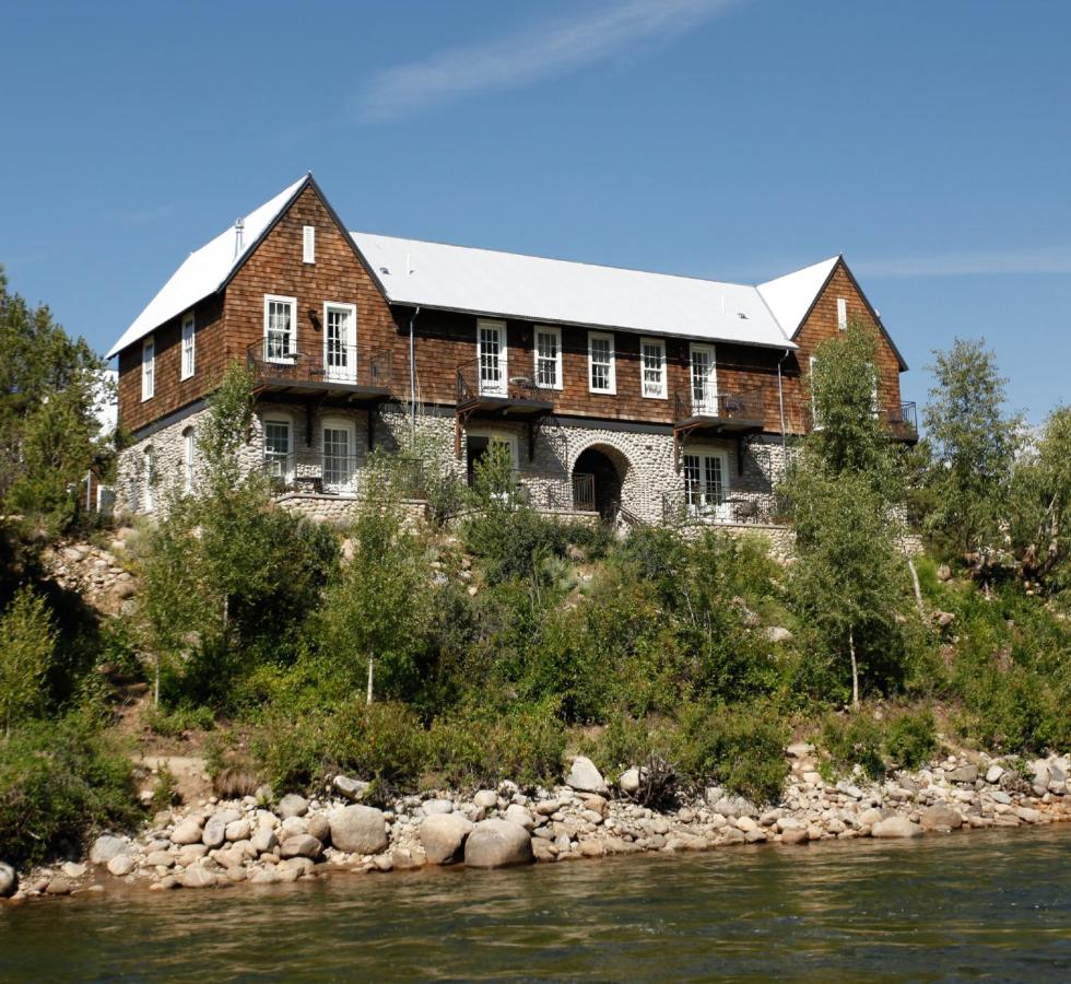 Looking up at the Surf Chateau from the Arkansas River