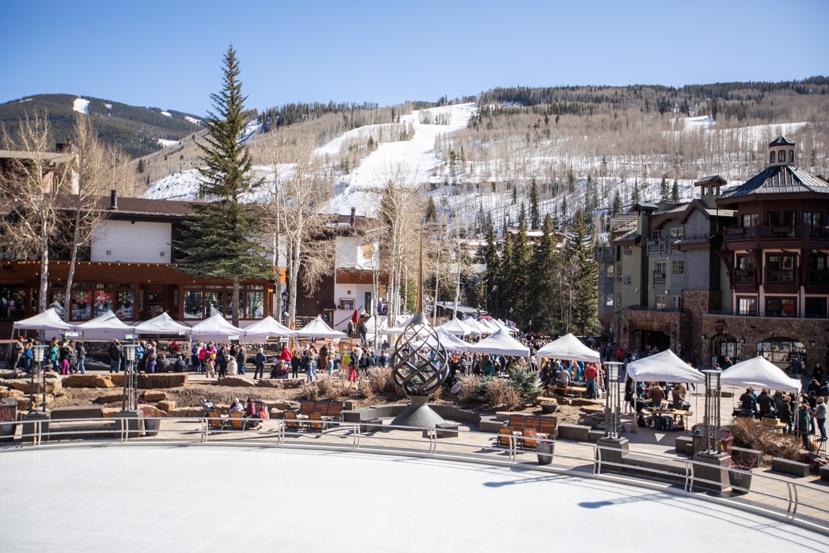 Pork challenge canopies in Vail Village at Taste of Vail