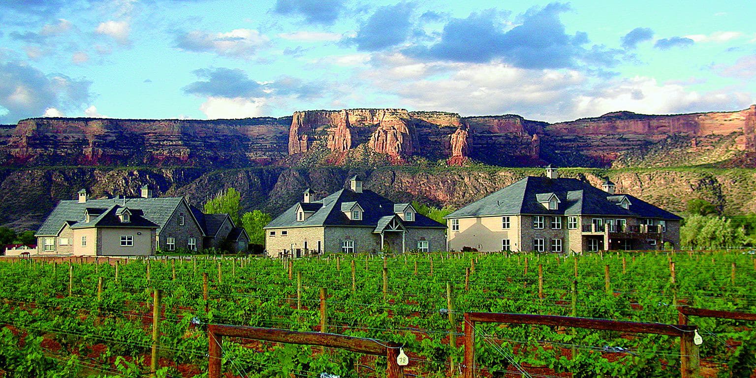 Exterior of the Two Rivers Winery and Chateau in Grand Junction, Colorado