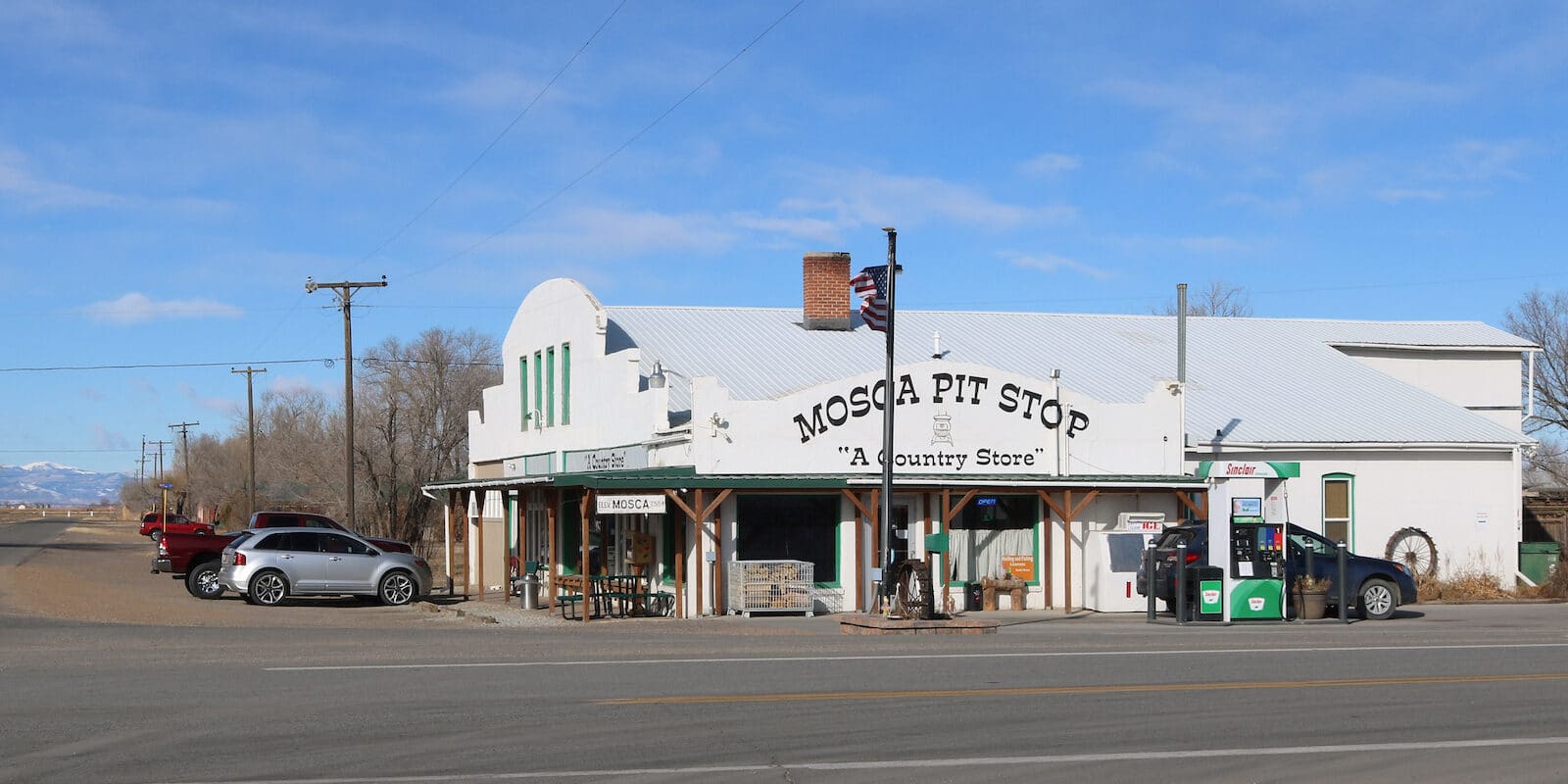 The Mosca Pit Stop country store in Mosca, Colorado