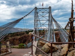 Close up of the entrance of the Royal Gorge Bridge in Canon City, Colorado