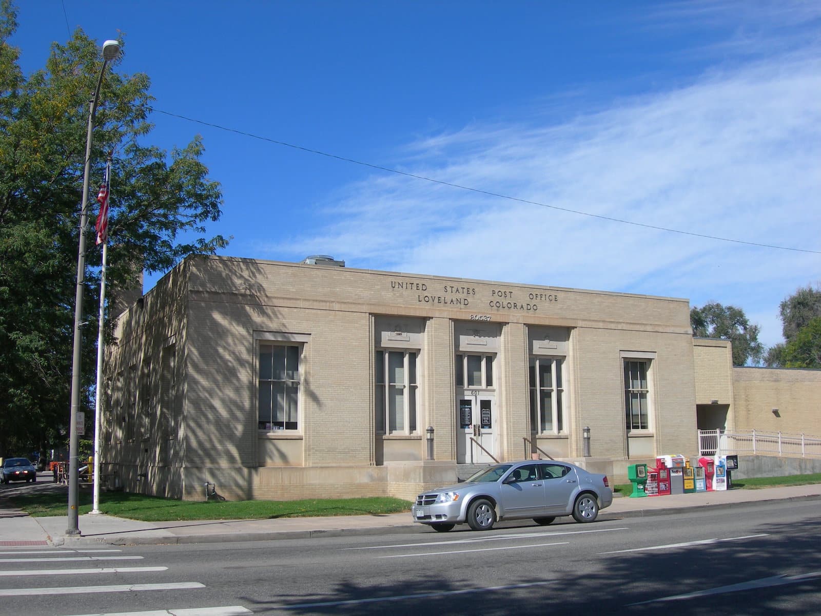 US Post Office exterior in Loveland, Colorado