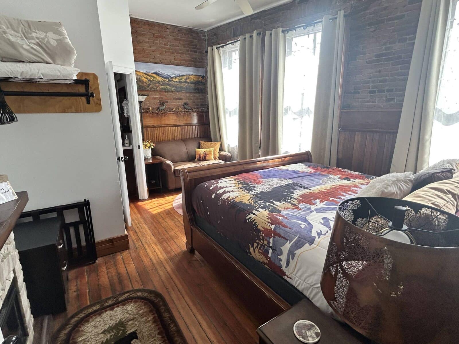 Fall Suite hotel room inside Aspen Inn in Creede, CO