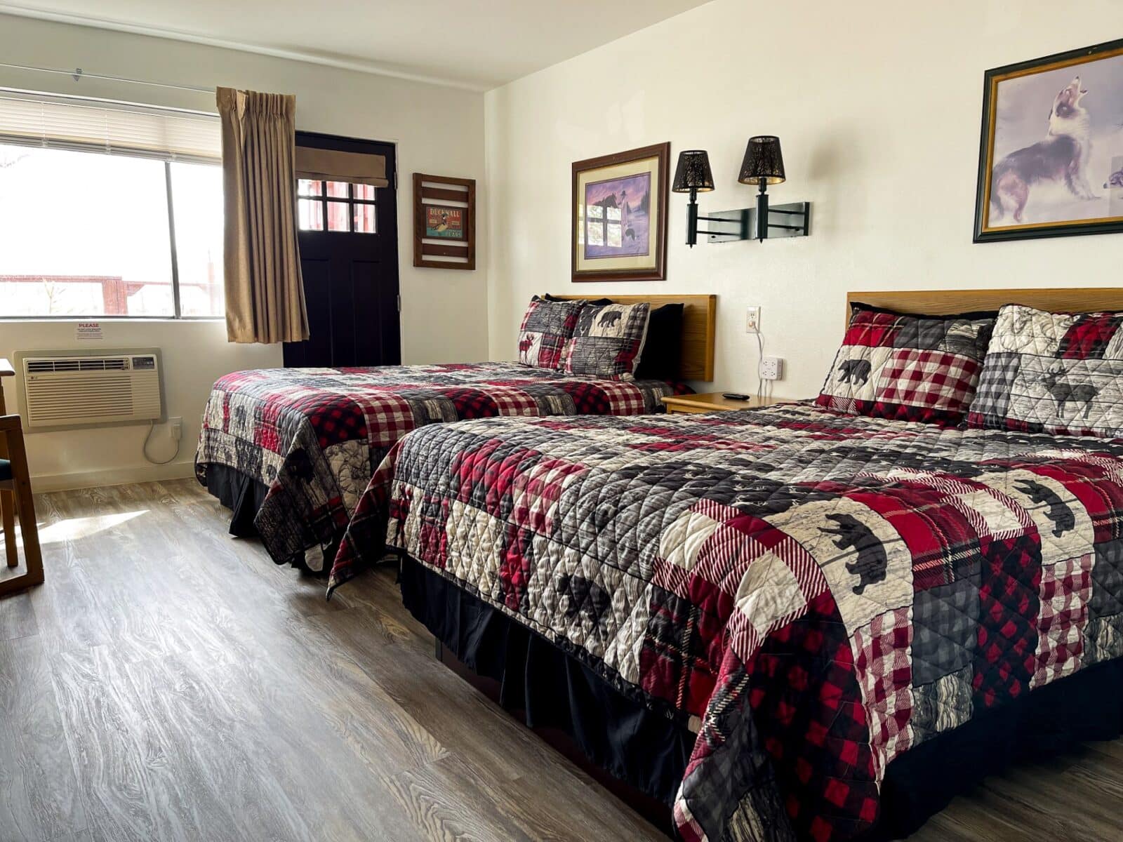 Studio hotel room with two queen beds at Riverwood Resort on the Gunnison