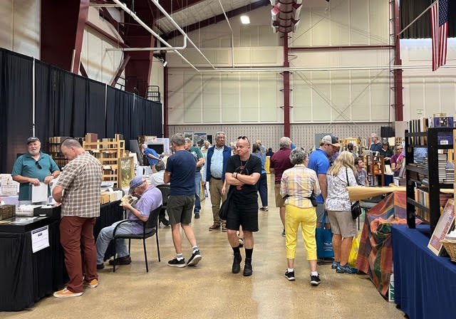 displays at the at the Rocky Mountain Book and Paper Fair in Castle Rock, CO