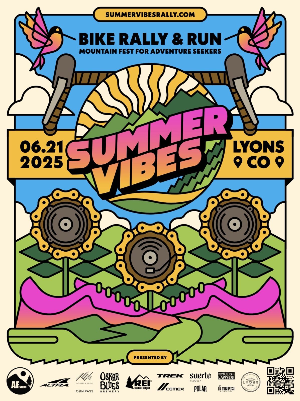 Summer Vibes in Lyons, Colorado 2025 Poster