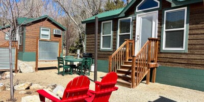 exterior of the Deluxe Cabin at A-Lodge Salida