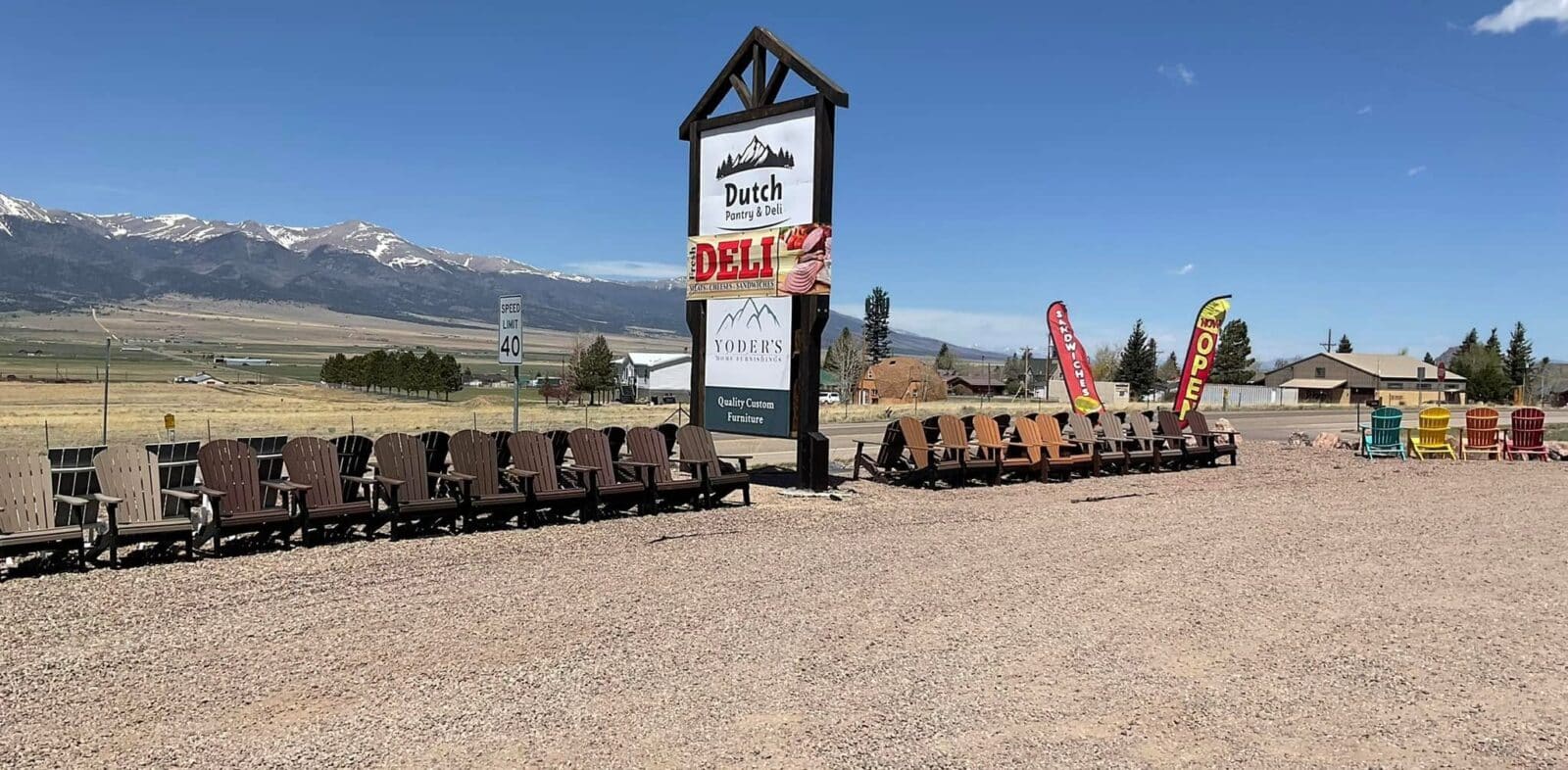 Sign for Dutch Pantry & Deli in Westcliffe, CO
