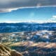 Overlooking the cloudy sky and mountains near Fort Collins, Colorado