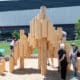 kids play on a climbing attraction at Cloud 9 Park in Denver, Colorado