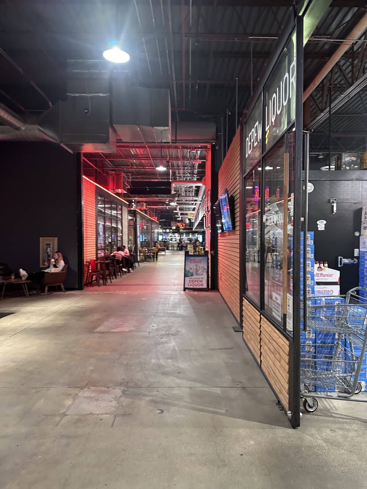 interior entrance to liquor store in Edgewater Public Market