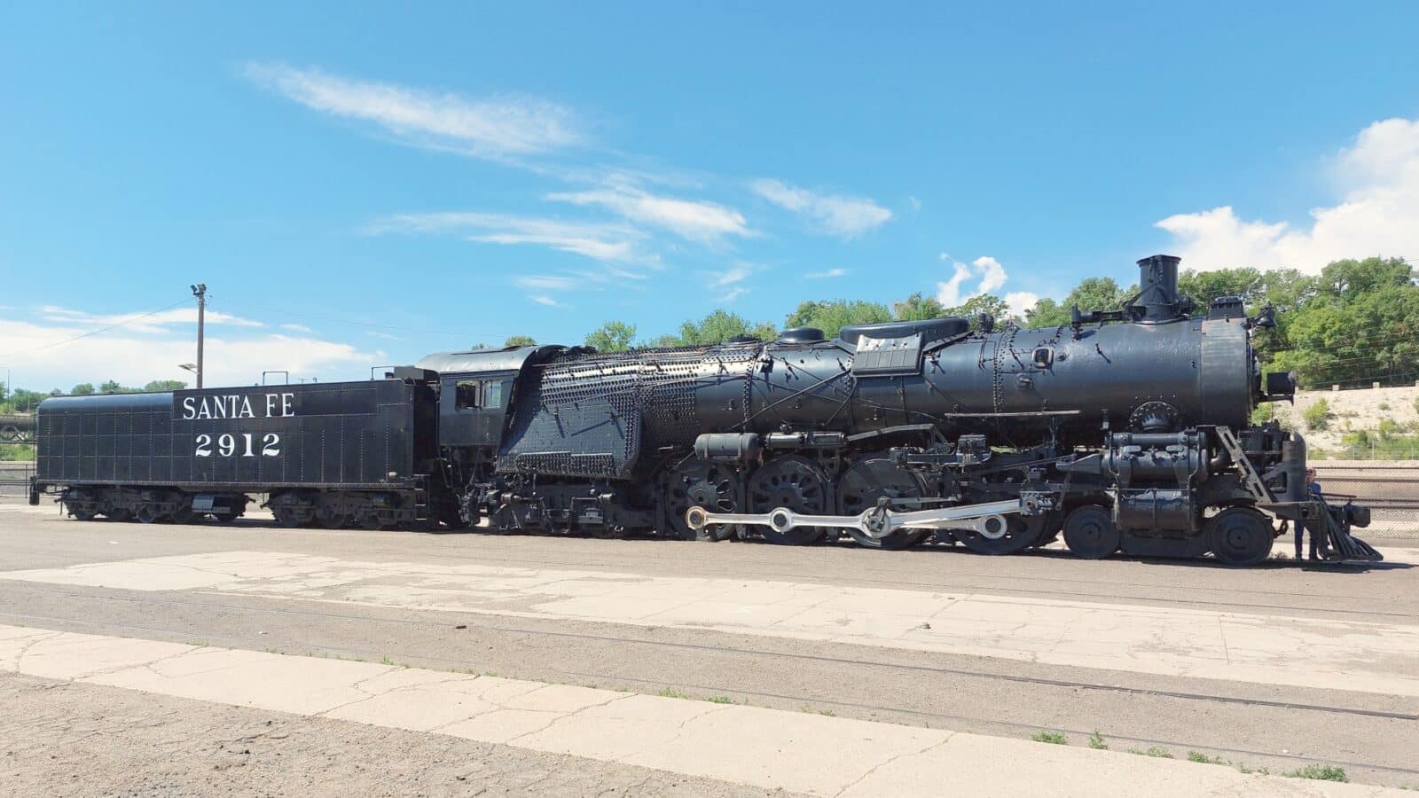 black locomotive train at Pueblo Railway Museum