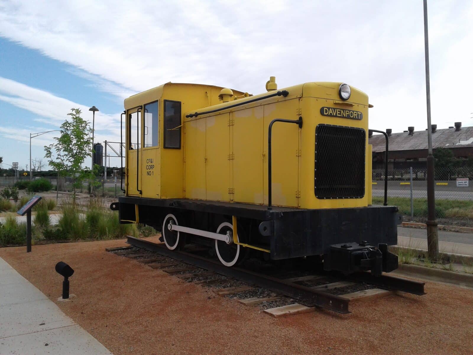 yellow locomotive at the Steelworks Museum in Pueblo