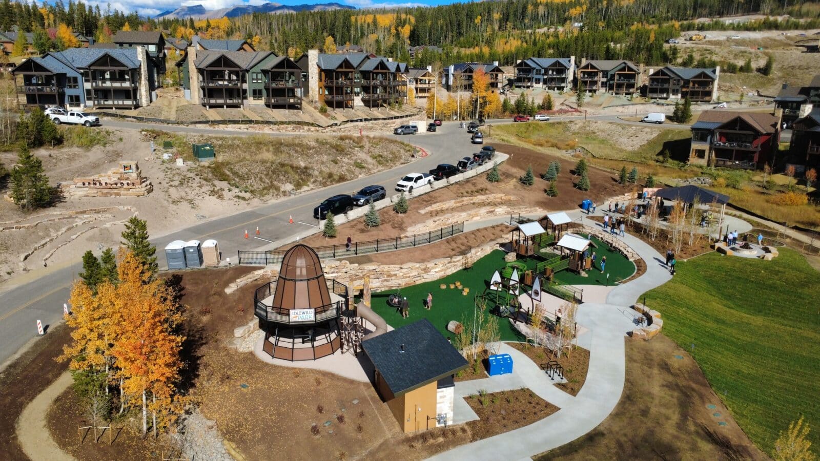 aerial view of adaptive playground in Winter Park