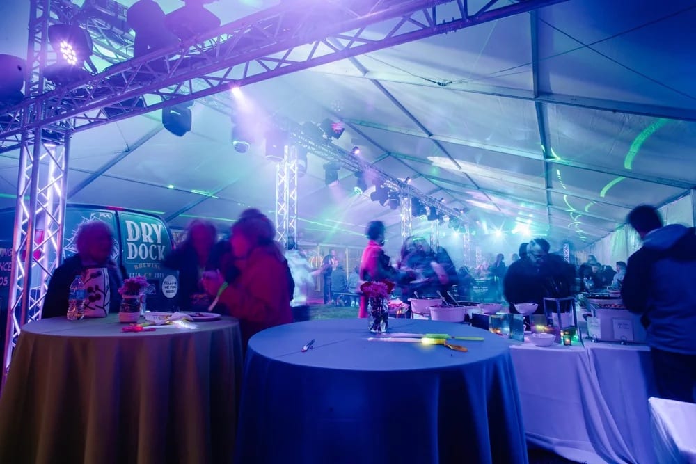seating area at the Aurora Borealis Festival in Colorado