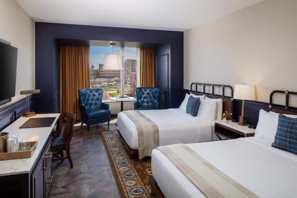 double queen room at The Benson Hotel in Aurora, Colorado