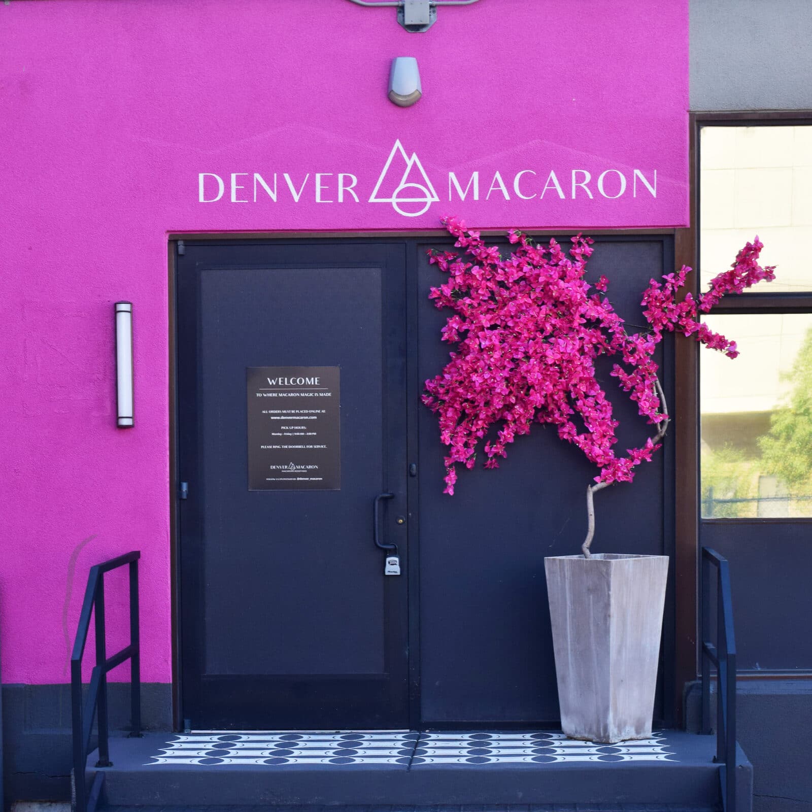 exterior front door of the Denver Macaron kitchen
