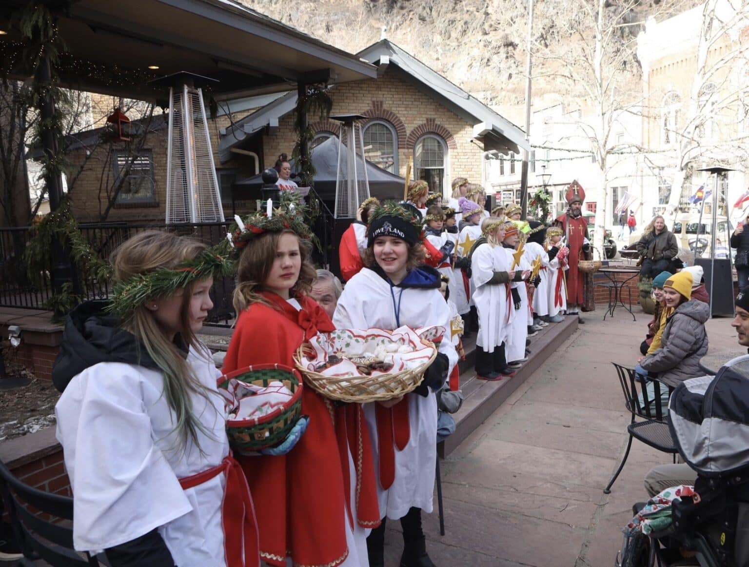 kids perform for the Georgetown Christmas Market in Colorado